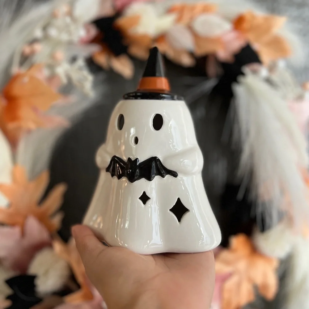 LAST ONE✨NEW🎃Target Bullseye Playground 2024 Light Up Ceramic Ghost👻